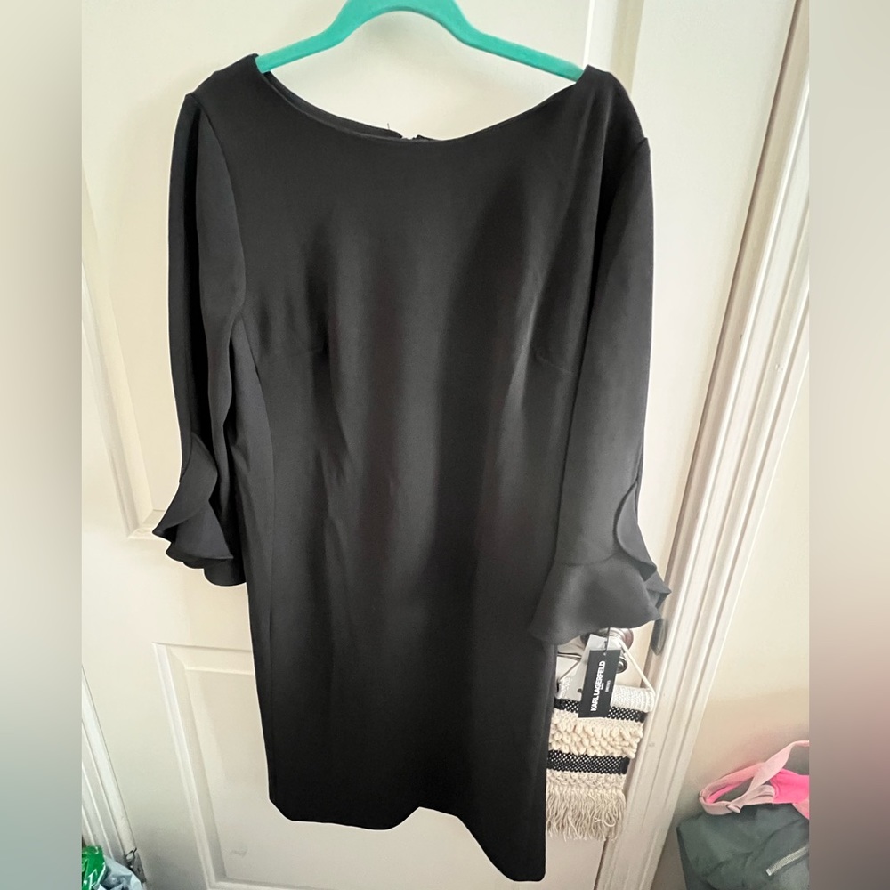Karl Lagerfeld black dress with sleeves
